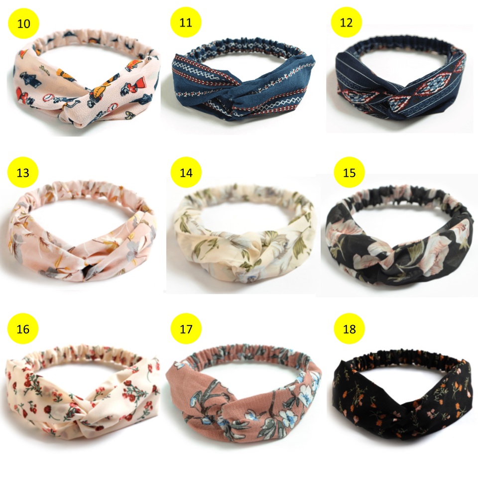 Bandana Korea Bando Bandana Wanita Murah Motif Terlengkap