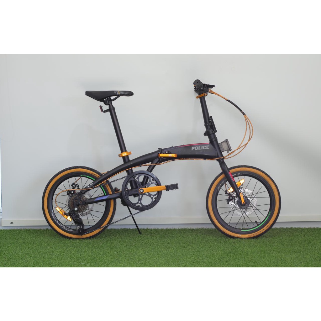 Sepeda Lipat Element  Police Folding Bike Milan 8 Speed 16 Inch Terbaru New Garansi Termurah Murah-1
