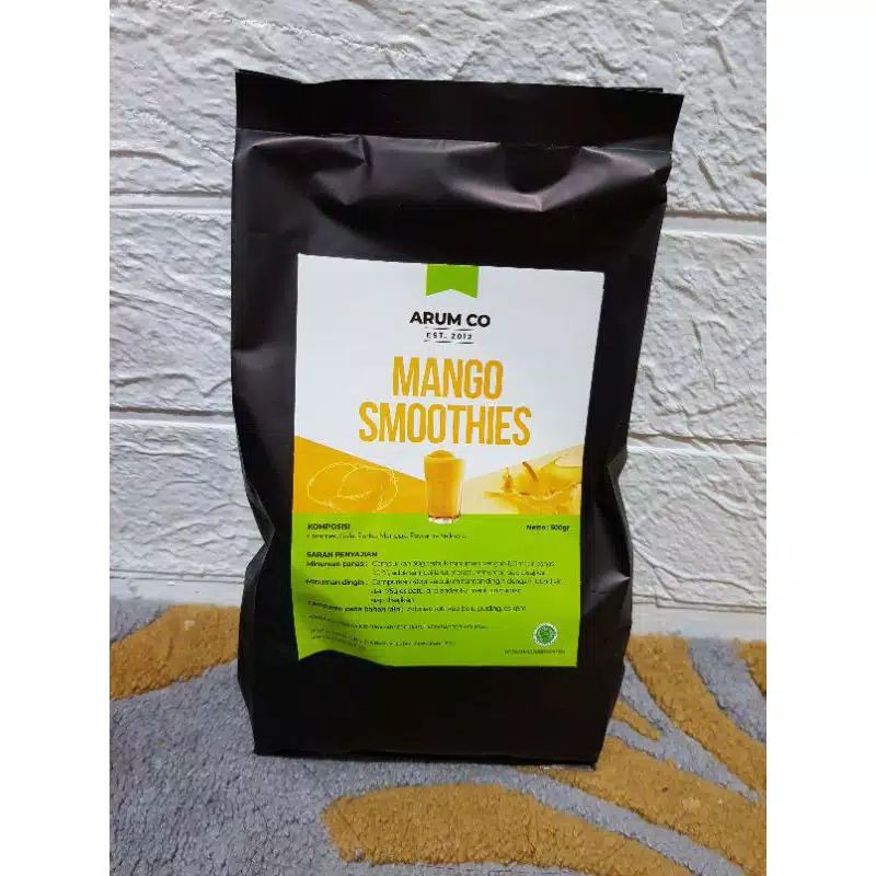 

Minuman Bubuk Instan Rasa Mango Smoothies Kemasan 500gram-Drink Powder Instan/Serbuk Minuman Instan