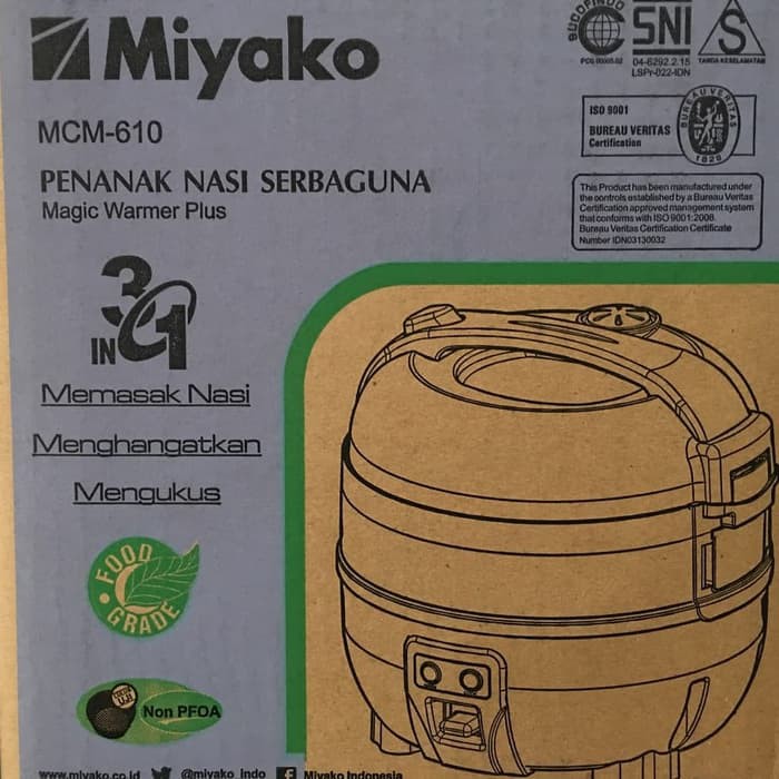 Miyako MCM610 Penanak Nasi Serbaguna 1Liter Rice Cooker Warmer