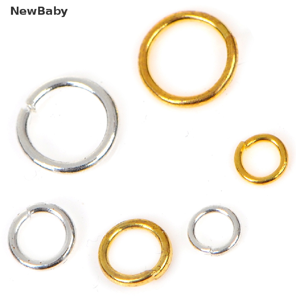Konektor Jump Ring 3 / 4 / 6mm Warna Gold / Silver Untuk Aksesoris Perhiasan DIY