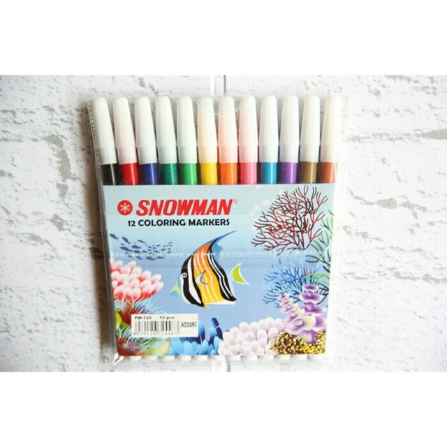 Spidol Snowman Colour/ Spidol Snowman Mewarnai Isi 12