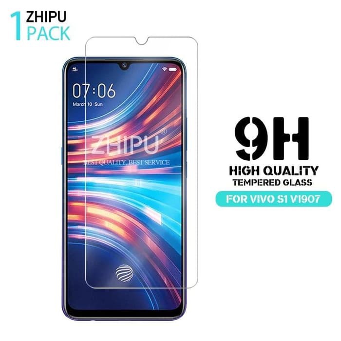 TEMPERED GLASS VIVO S1 V1907 6.38&quot; INCH ANTI GORES KACA FULL BENING - SCREEN PROTECTOR