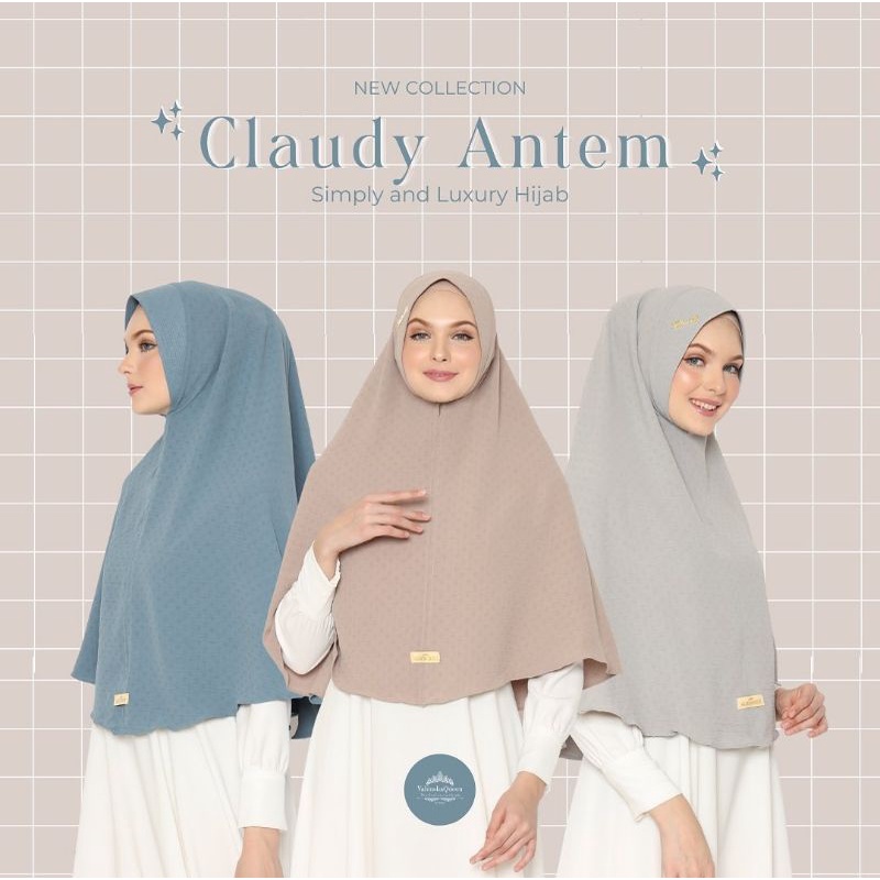 KHIMAR CLAUDY PED ANTHEM ORI VALENSHAQUEEN HIJAB CRINKLE CORAK TERBARU