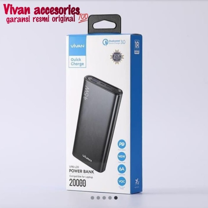 ⭐⭐⭐⭐⭐ PowerBank/ Power bank VIVAN VPB-L20 20000MAH.45W.two-way Quick Charge