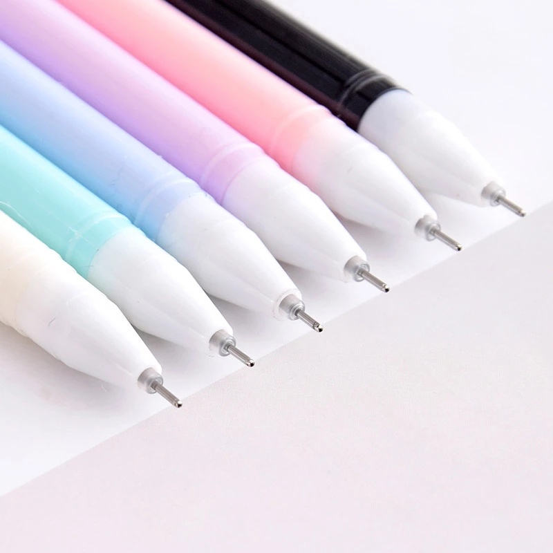 1PC Creative Stationery Student Pen Cute Cat Gel Pen 0.5mm Full Needle Black Ink