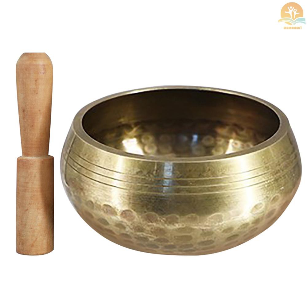 Mangkok Singing Bowl Buddha Tibet Dengan Stik Untuk Meditasi Yoga