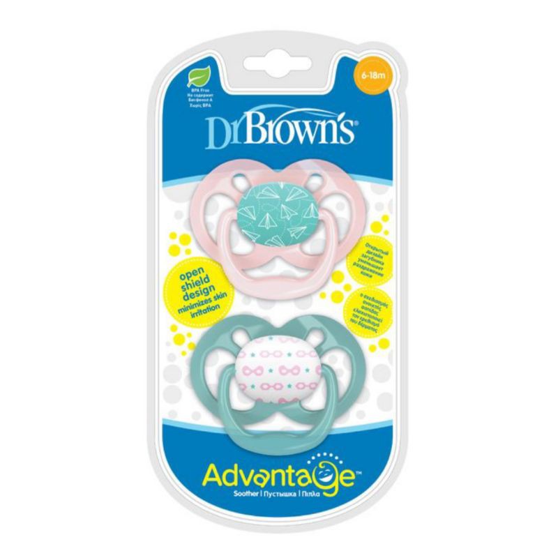 Empeng Dr Browns Advantage Pacifier Stage 1 (0-6bulan) dan Stage 2 (6-18bulan)