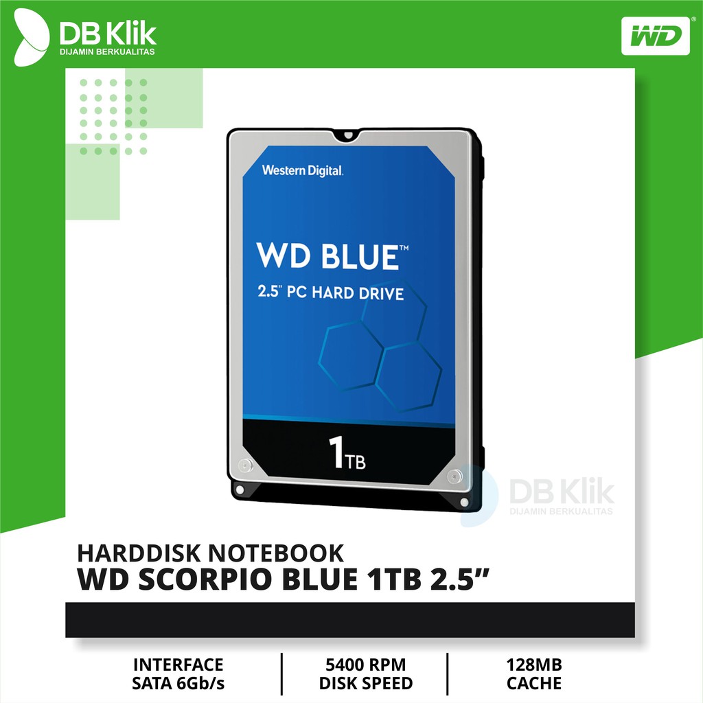 Hardisk Internal Notebook WD Blue Scorpio 1TB 2,5 Inch SATA