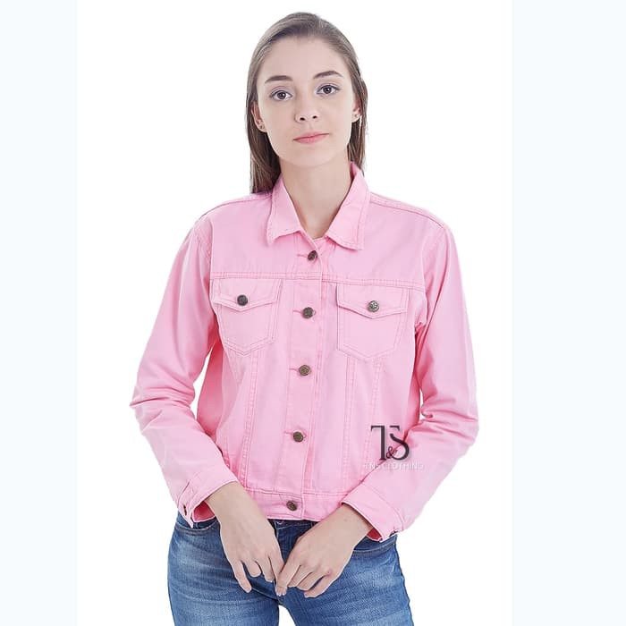 flyshop. Wanita Gaya Korea Domba Wol Jaket Denim Mantel Panjang Jaket Musim Gugur Musim Dingin Jins