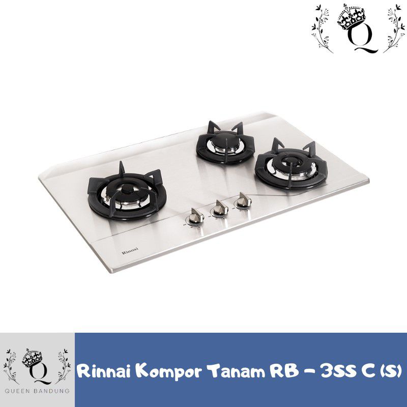 Rinnai Kompor Tanam Kaca RB 3 SS CS