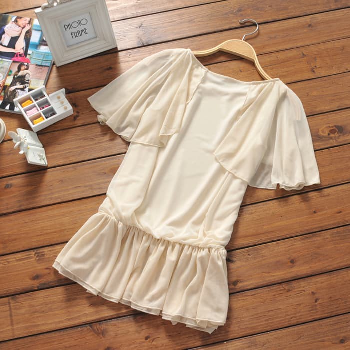 BL02 elegant cream blouse import