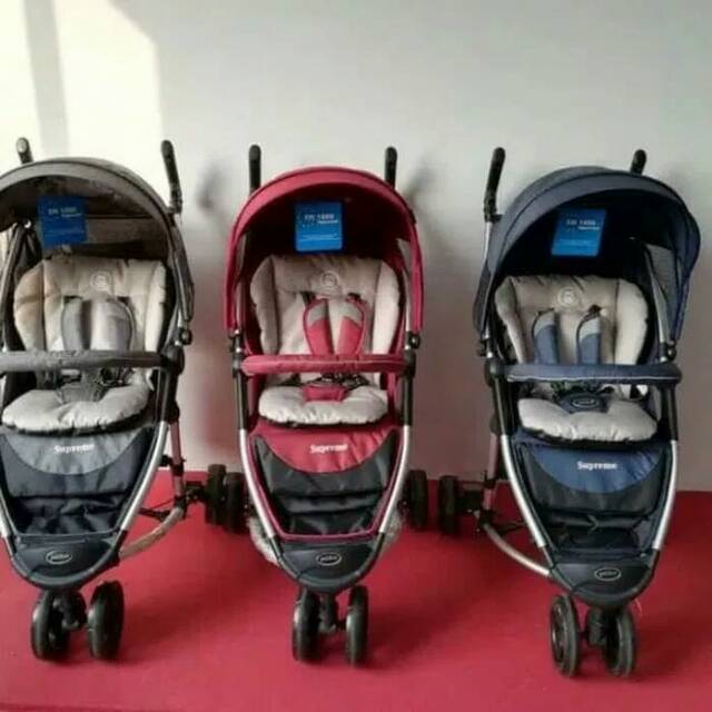 Kereta bayi pliko roda tiga Supreme mirip maxi