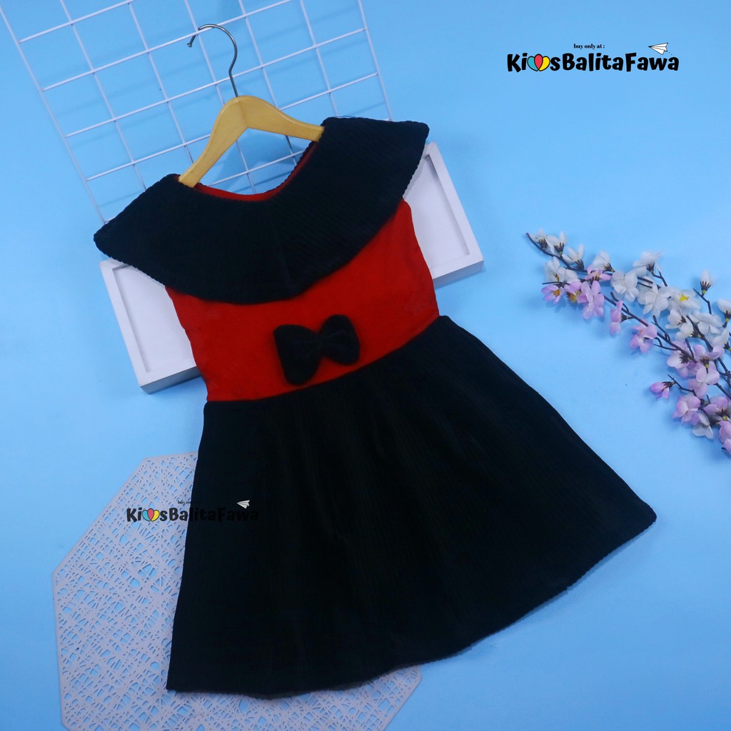 Dress Najwa uk 4-5 Tahun / Dres Baju Anak Perempuan Gaun Pesta Yukensi Grosir Import Balita Cewek