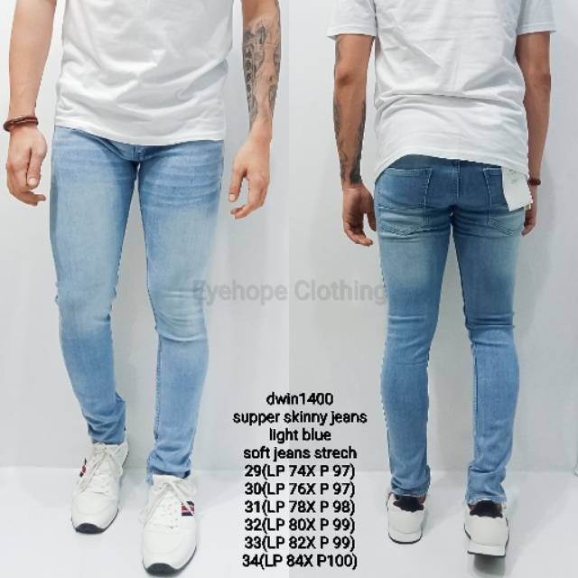 Jeans Blue / Skinny Jeans biru / Celana Panjang Biru / Celana Jeans Pria