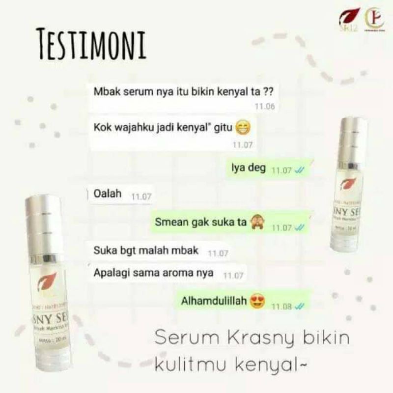 SR12 KRASNY SERUM - SERUM VIT C / SERUM KULIT KERING / SERUM MARKISA BPOM