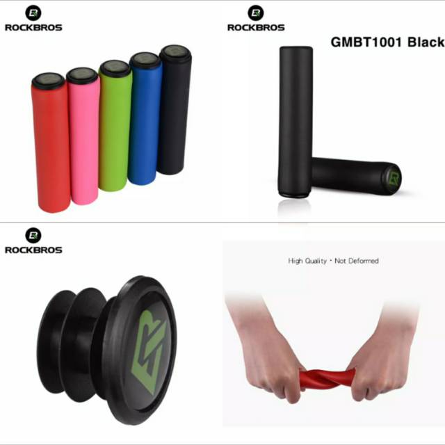 Handgrip sepeda rockbros silikon / hand grip sepeda lipat & mtb