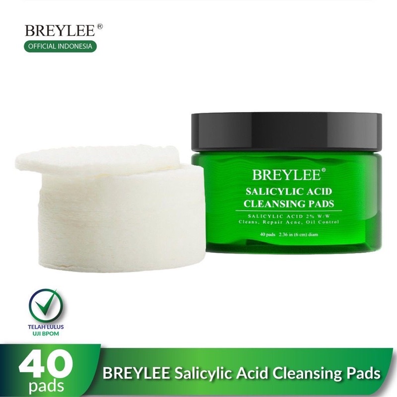 Breylee Tea Tree Salicylic Acid Cleaning Pads 40s exfoliating eksfoliasi viral skincare