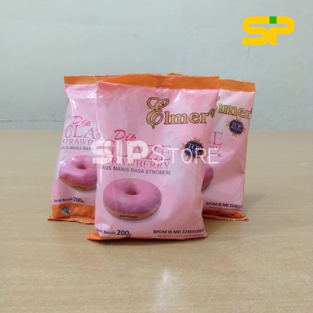 ELMER DIP GLAZE @200gr Topping Donat / Topping Martabak / Topping Es Krim / Topping Pisang Nugget Aneka Rasa