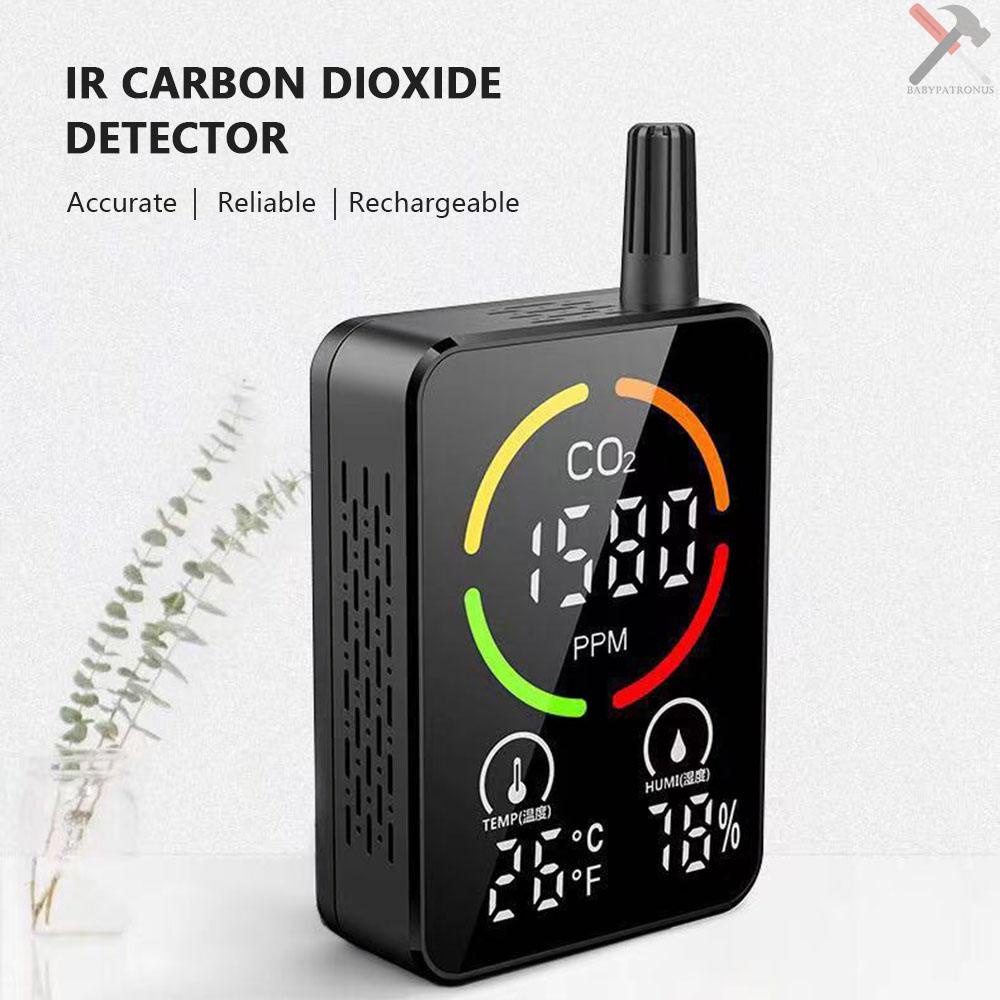 3 in 1 Alat Detektor Kualitas Udara CO2 Sensor Karbon Dioksida Konsentrasi Dengan Alarm