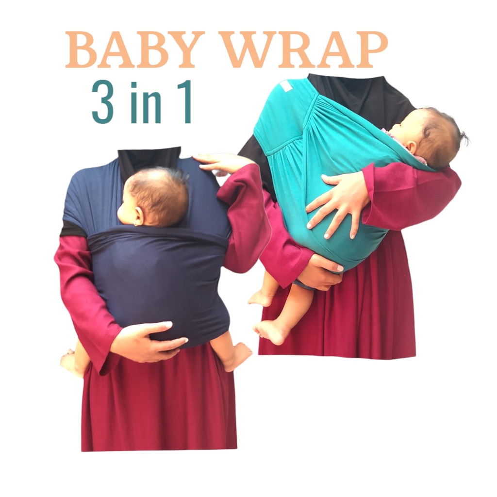 Gendongan Bayi Depan M Shape Baby Wrap 3in1 Geos Baby Instan Premium with Sash Belt geos 3 in 1 sashbelt