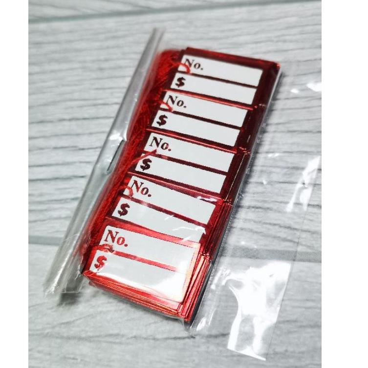 

↬ Bandrol / Price Tag / Label Harga Perhiasan1 Pack Isi 100 - merah - gold ズ