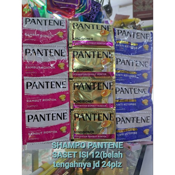 Shampo Pantene Saset Isi 12 (belah tengahnya jd 24piz)