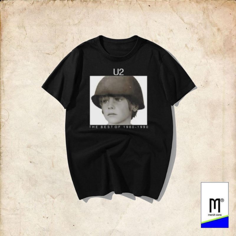 T-Shirt U2 The Best Of 1980-1990 (Oversized) Kaos Band U2 / Kaos Musik U2