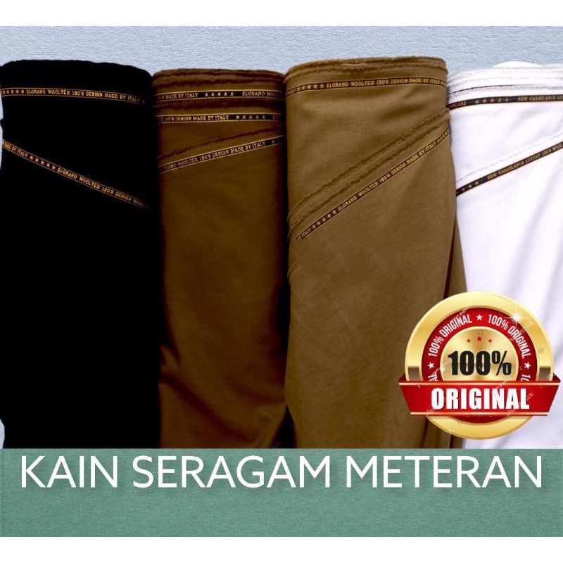 KAIN PEMDA KHEKI/SERAGAM DINAS PNS/PDH/ASN/BAHAN WOOL TEBAL/LEMBUT/MURAH/BAGUS TERLARIS/BAHAN CELANA