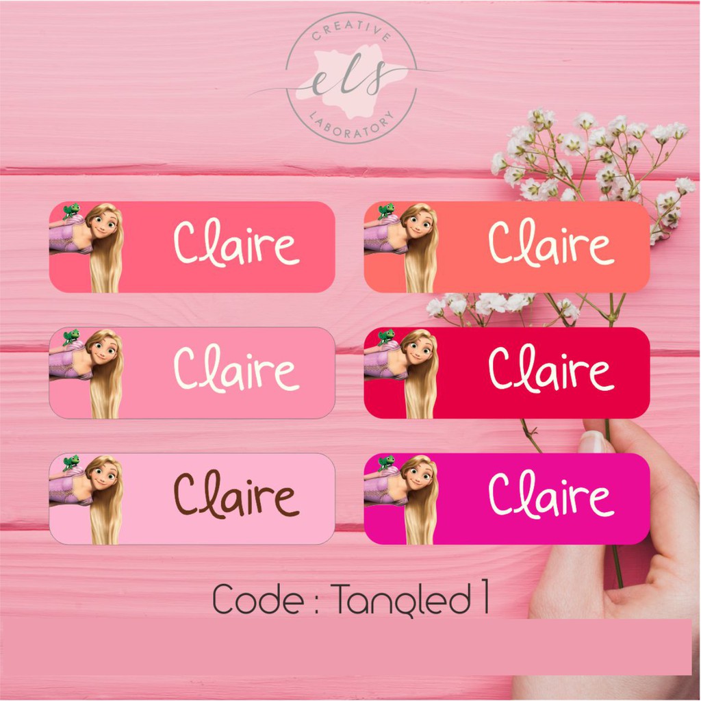 

stiker label nama custom waterproof anti air