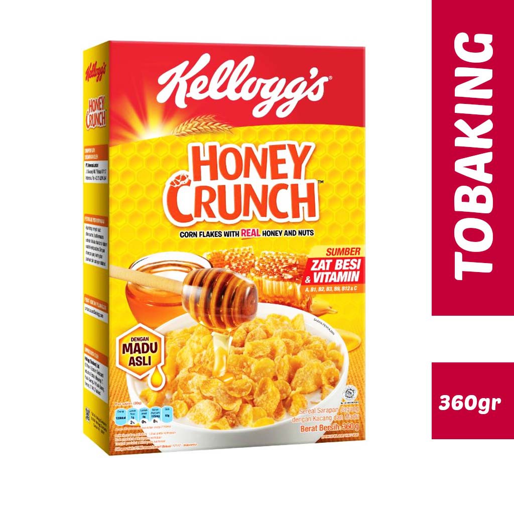 

Kellogg's Honey Crunch Corn Flakes Kelloggs Sereal Sarapan 360gr