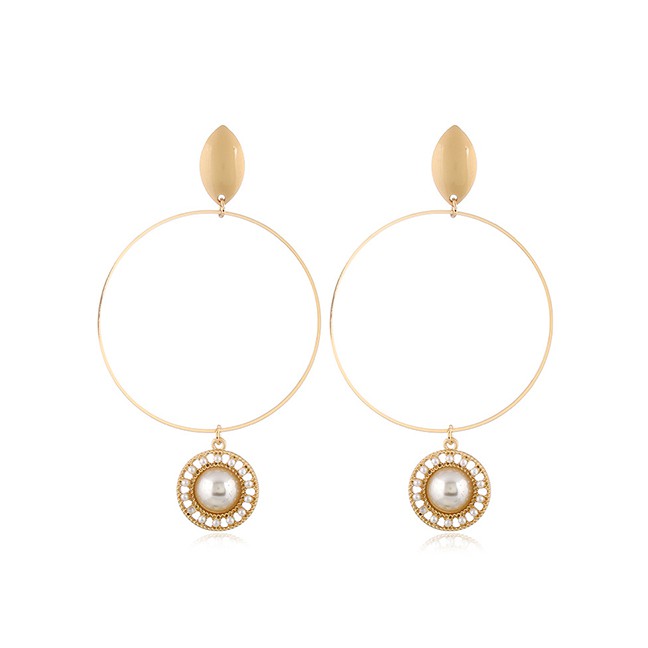 LRC Anting Tusuk Fashion Gold Alloy Earrings F33165