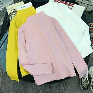 ATASAN TURTLENECK  Lengan Panjang Hitam Baju  Wanita Branded 