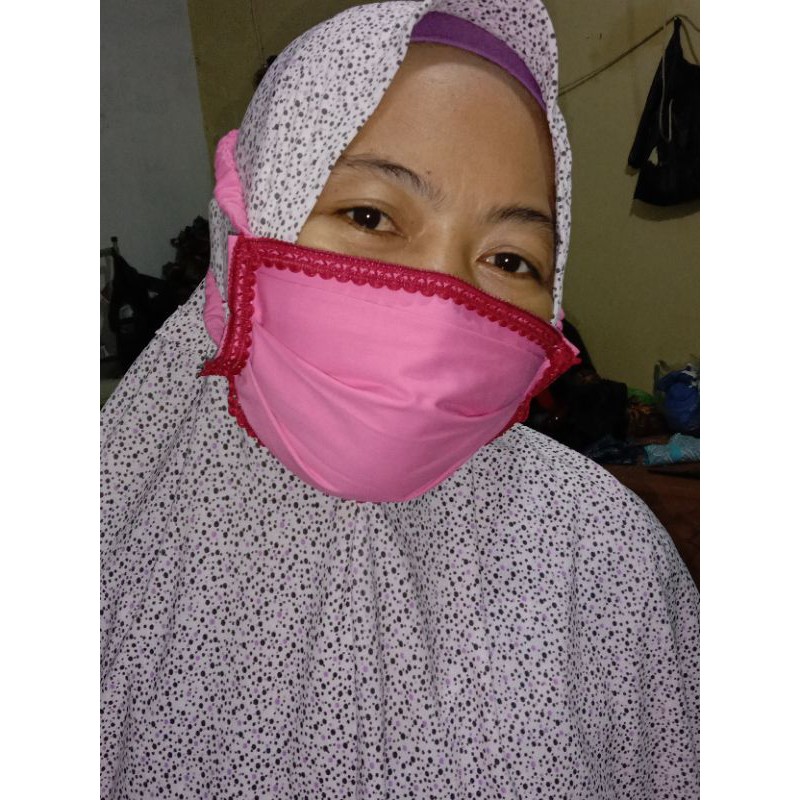 masker serut list renda