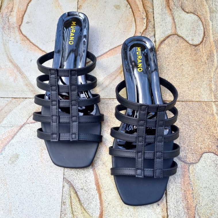 Murano Nirina Black Sepatu Super Big Size Jumbo 41-46