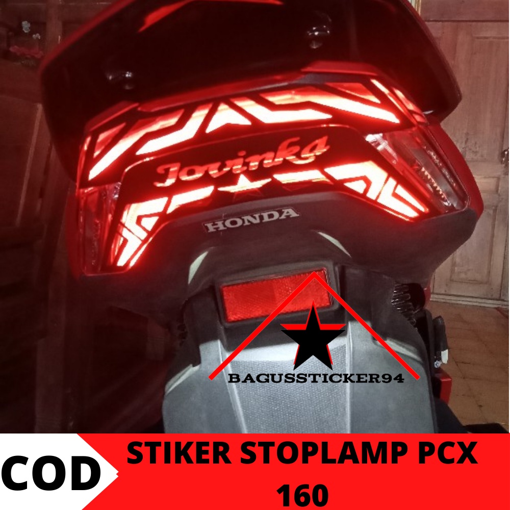 stiker lampu belakang motor PCX new 160/ stiker motor pcx 160/stiker variasi lampu motor pcx 160