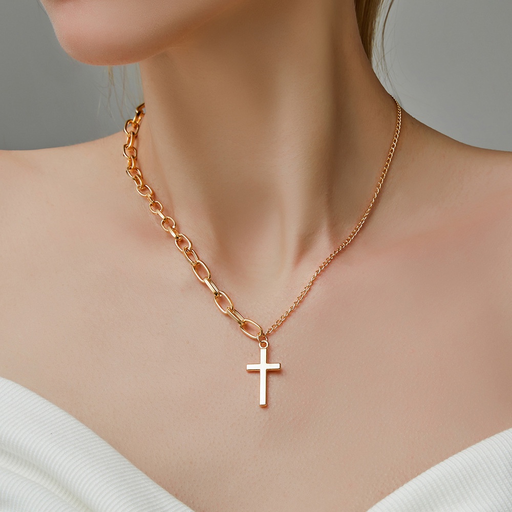 Korea Punk Cross Pendant Necklaces For Men And Women