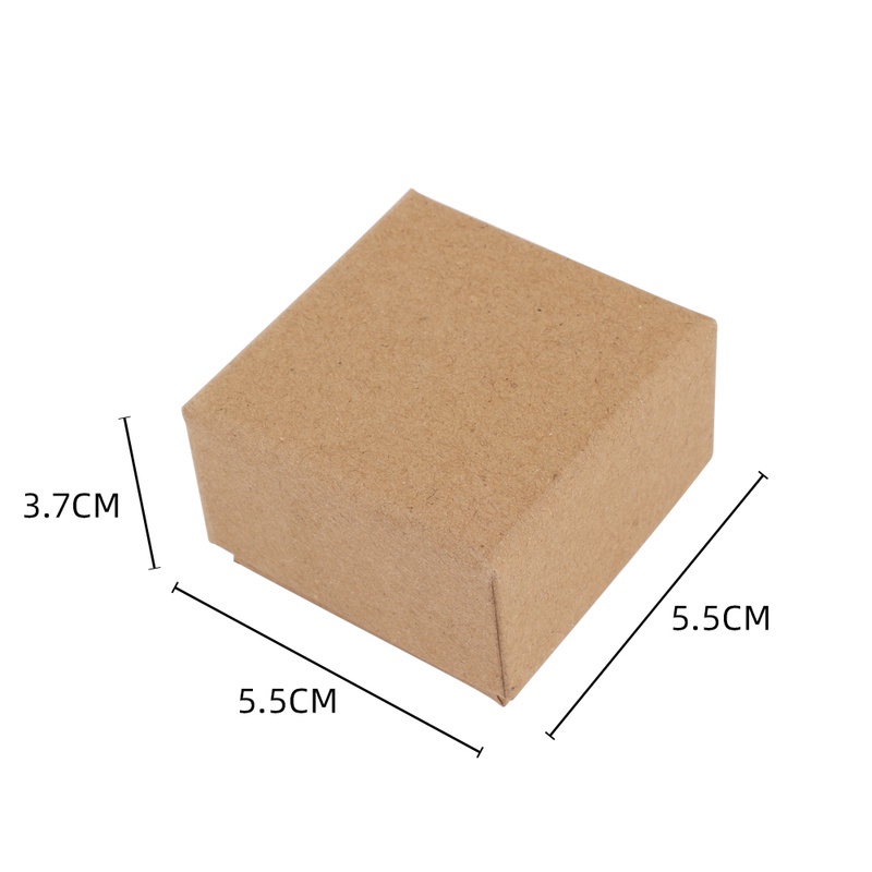 1pc Kotak Sabun Handmade Multi Ukuran Bahan Kertas Kraft Warna Coklat / Hitam Untuk Hadiah