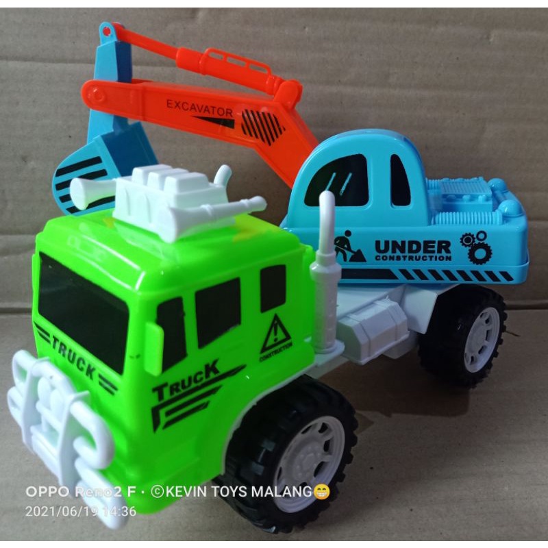 AK 01 MAINAN TRUCK EXCAVATOR OPP / MAINAN TRUCK KONTRUKSI GARUK WARNA CERAH