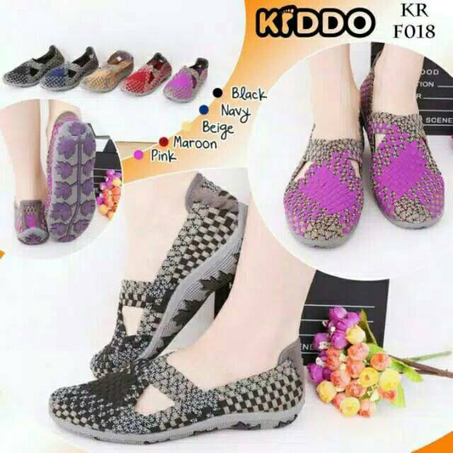 Sepatu Rajut KIDDO F018 Flat ORIGINAL