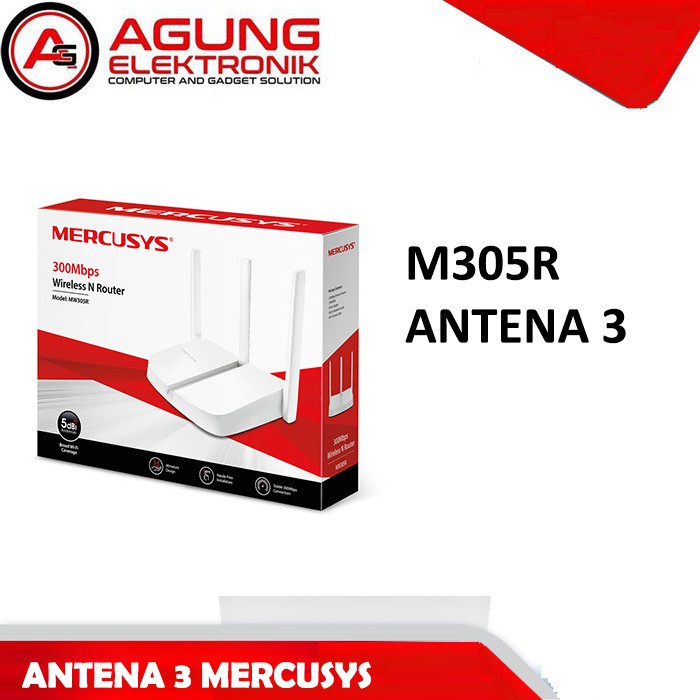 ROUTER N WIRELLES MERCUSYS MW305R 300Mbps MULTI-MODE ANTENA 3