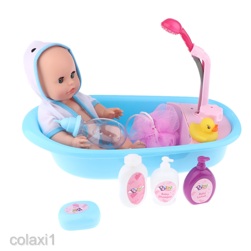 baby doll in bathtub