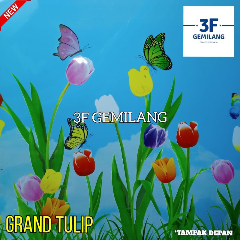 Fiber Plastik Penutup Pagar Rumah GRAND TULIP Meteran