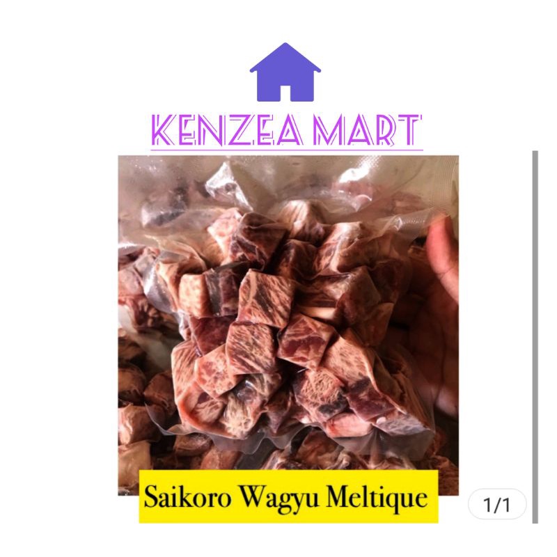 

{KENZEAMART}SAIKORO BEEF WAGYU CUBE / DAGING SAPI / SUKYAKI 500 GR