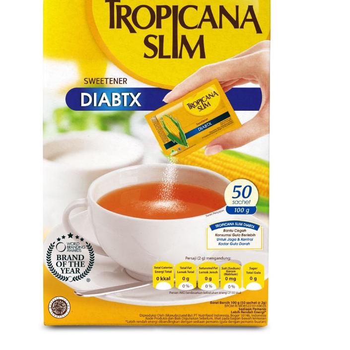 

Trend - Tropicana Slim Sweetener Diabtx 50 Sachet - Pemanis untuk Diabetesi
