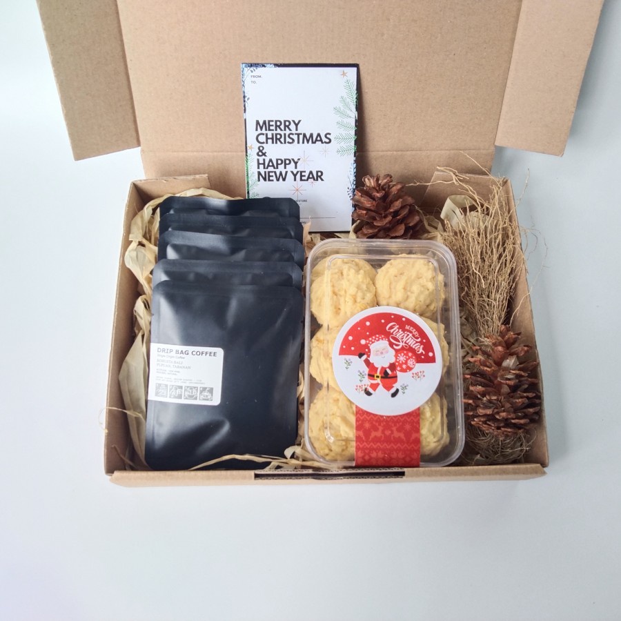

HAMPERS BOX COOKIES DAN COFFEE,PARCEL NATAL ,KADO NATAL ,GIFT WEDDING