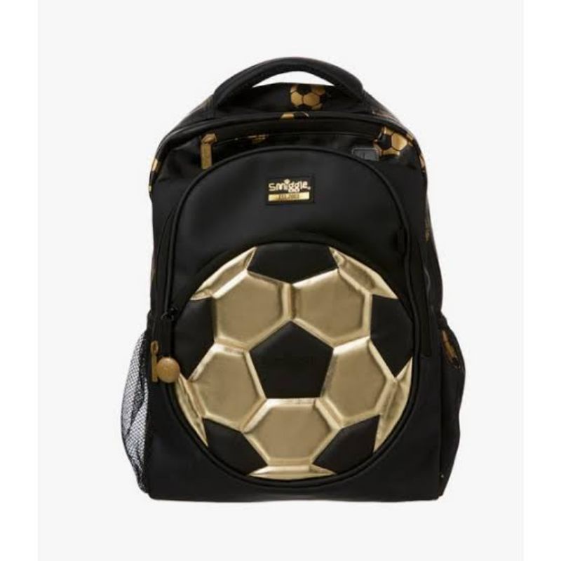 Smiggle Ori Soccer Gold Set Backpack Lunchbox Bottle