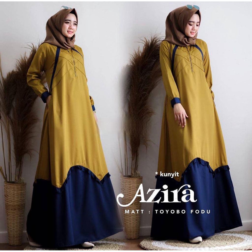 AZIRA DRESS JUMBO | Bahan TOYOBO exclusive | Size 5L XXXL XXL XL L M S