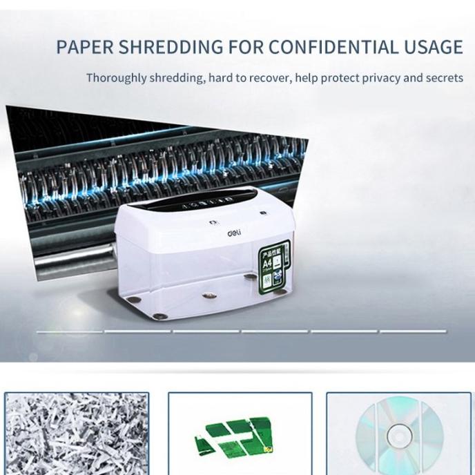 

Deli Paper Shredder Penghancur Kertas Manual A4 Uk 4 Liter 9935