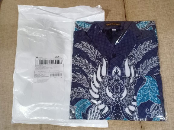 Purbo Asmoro Kemeja Batik Pria Lengan Panjang Slimfit Katun Printing Hem Baju Atasan Kantor Modern